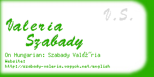valeria szabady business card